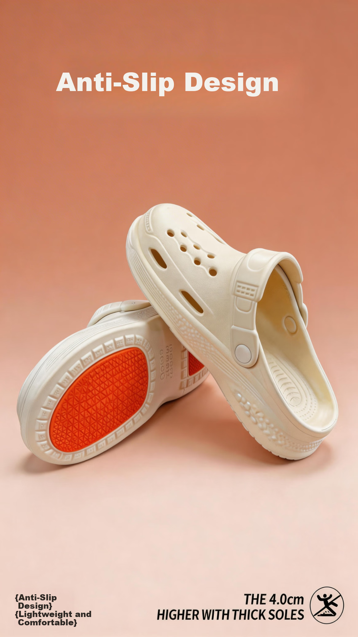 HIPANDA Non-Slip EVA Summer Men's Sandals Outdoor Driving Beach Slippers Women's Closed-Toe Slides 6