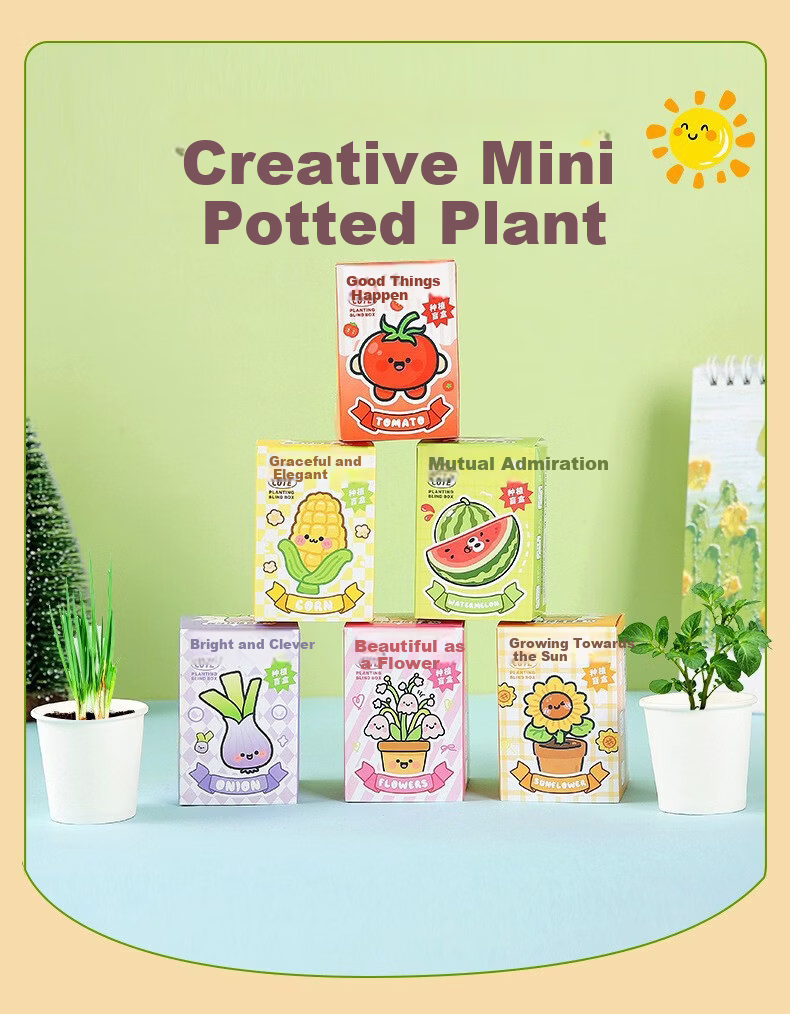 Dancing Elephant Planting Seed Blind Box Children's Day Gift Toy Mini Potted Plant Reward Gift for Elementary and Kindergarten Students 5