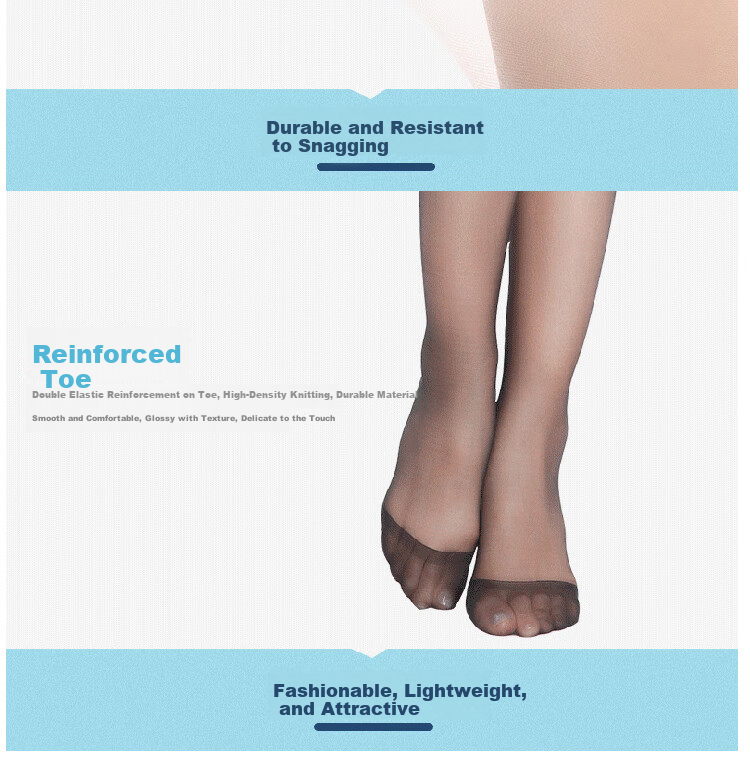 LangSha No-Drop Open Crotch Stockings Women's Sexy Black Sheer Ultra-Thin Transparent Temptation Hot Pantyhose Black Stockings 2 Pairs 14