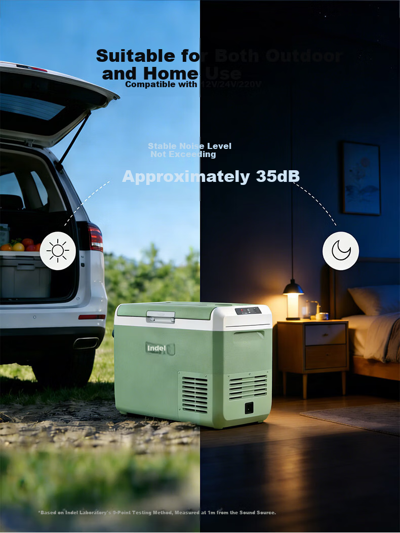 Indel B Car Refrigerator FC40L Dynamic Dual-Compartment Compressor Fridge Freezer Truck Large Capacity 12V 24V 220V 5