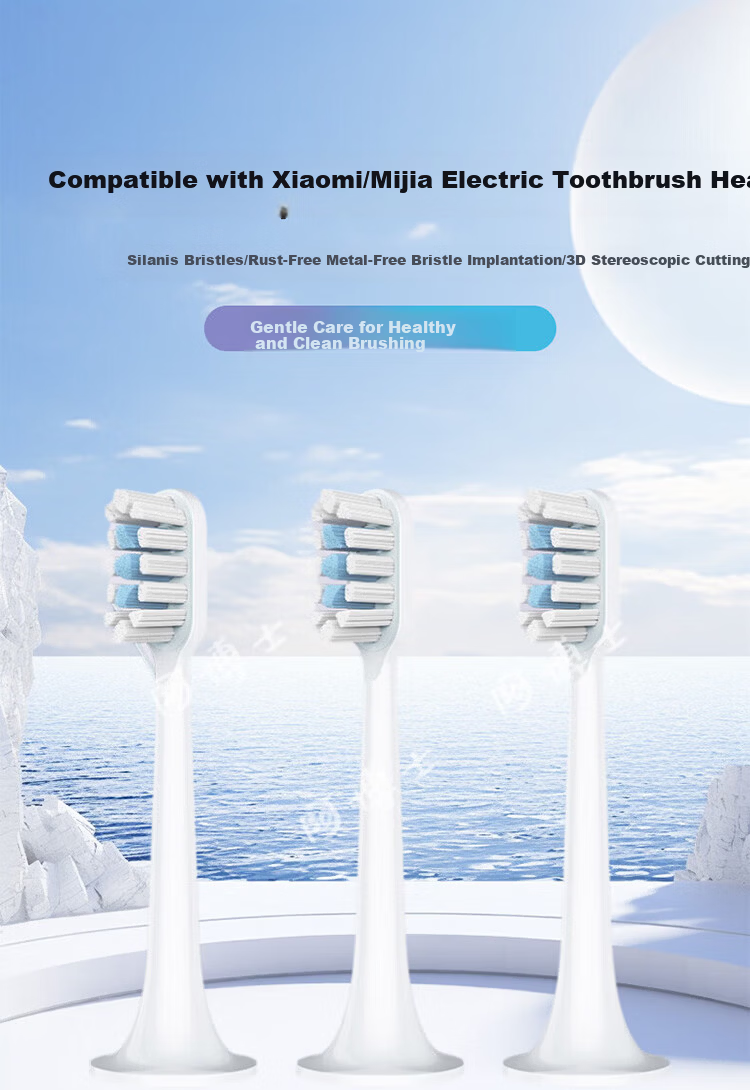 Doctor A Compatible Xiaomi Mijia Electric Toothbrush Heads T301/T302/MES605/T501/T501C/MES608 Universal Replacement Soft Shock Absorption Cleaning 6-Pack 3