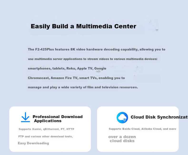 TerraMaster F2-425 Plus Aluminum Alloy Dual-Bay NAS 8GB RAM Network Storage Enterprise Office AI Home Cloud Server Mobile Photo Backup Private Cloud 16