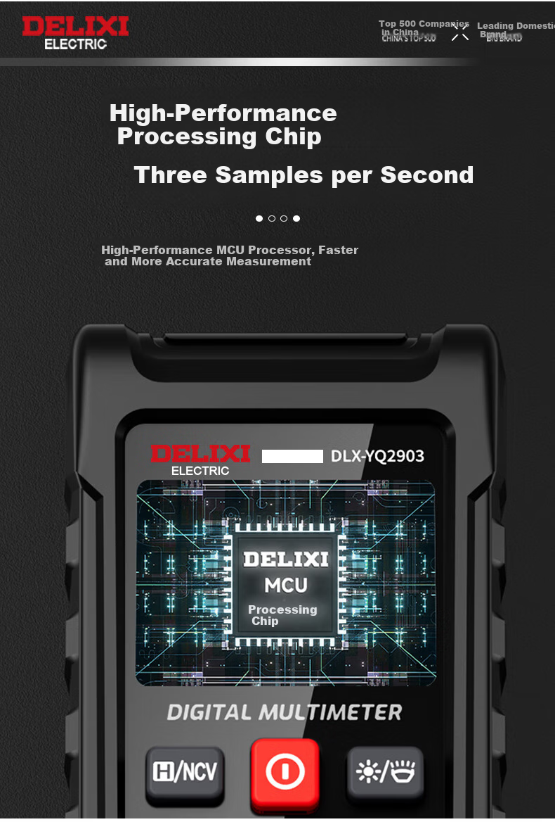 DELIXI ELECTRIC Digital Multimeter Smart Anti-Burn Ammeter Household Electrician High-Precision Mini Fully Automatic Universal Meter YQ2903 4