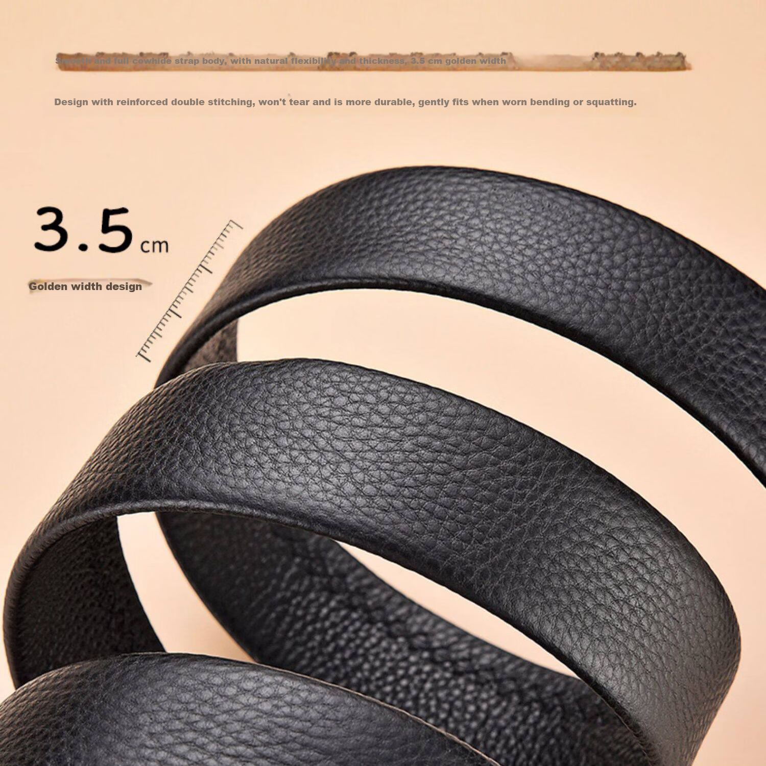 JIFANPAUL Men's Automatic Buckle Leather Belt Fashion Waistband Gift for Boyfriend and Dad Birthday New Trendy Style 8