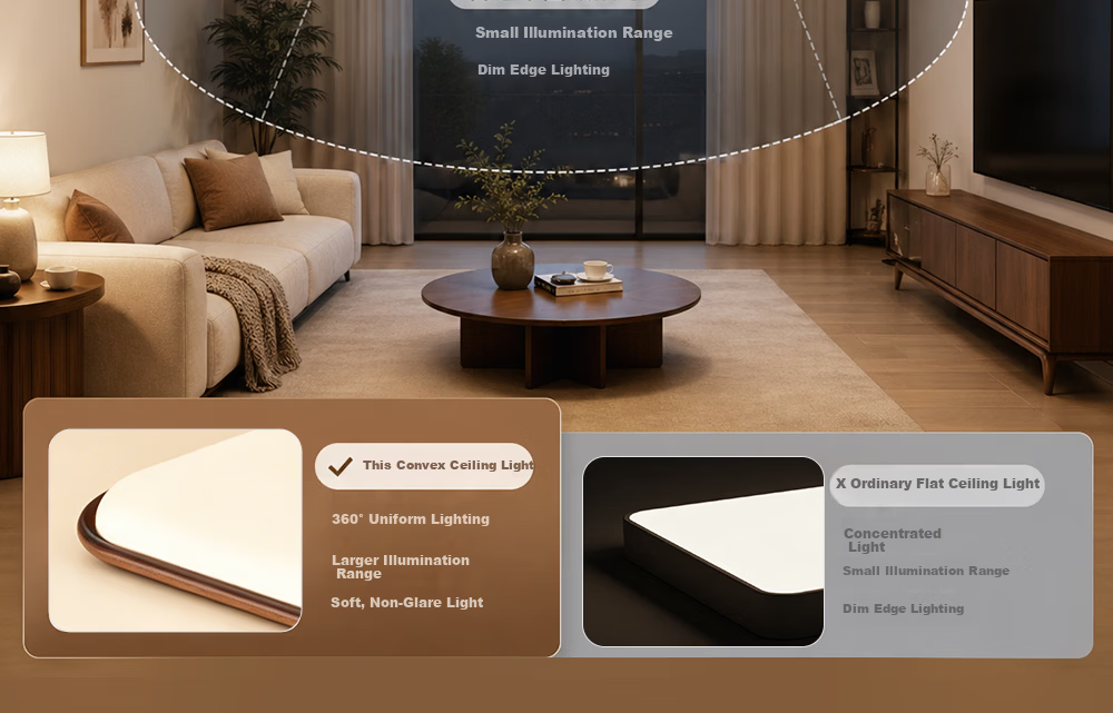 Kuka LED Ultra-thin Ceiling Light Vintage Eye-care PR Lighting Walnut 90CM for Living Room Bedroom [Installation Included] 21