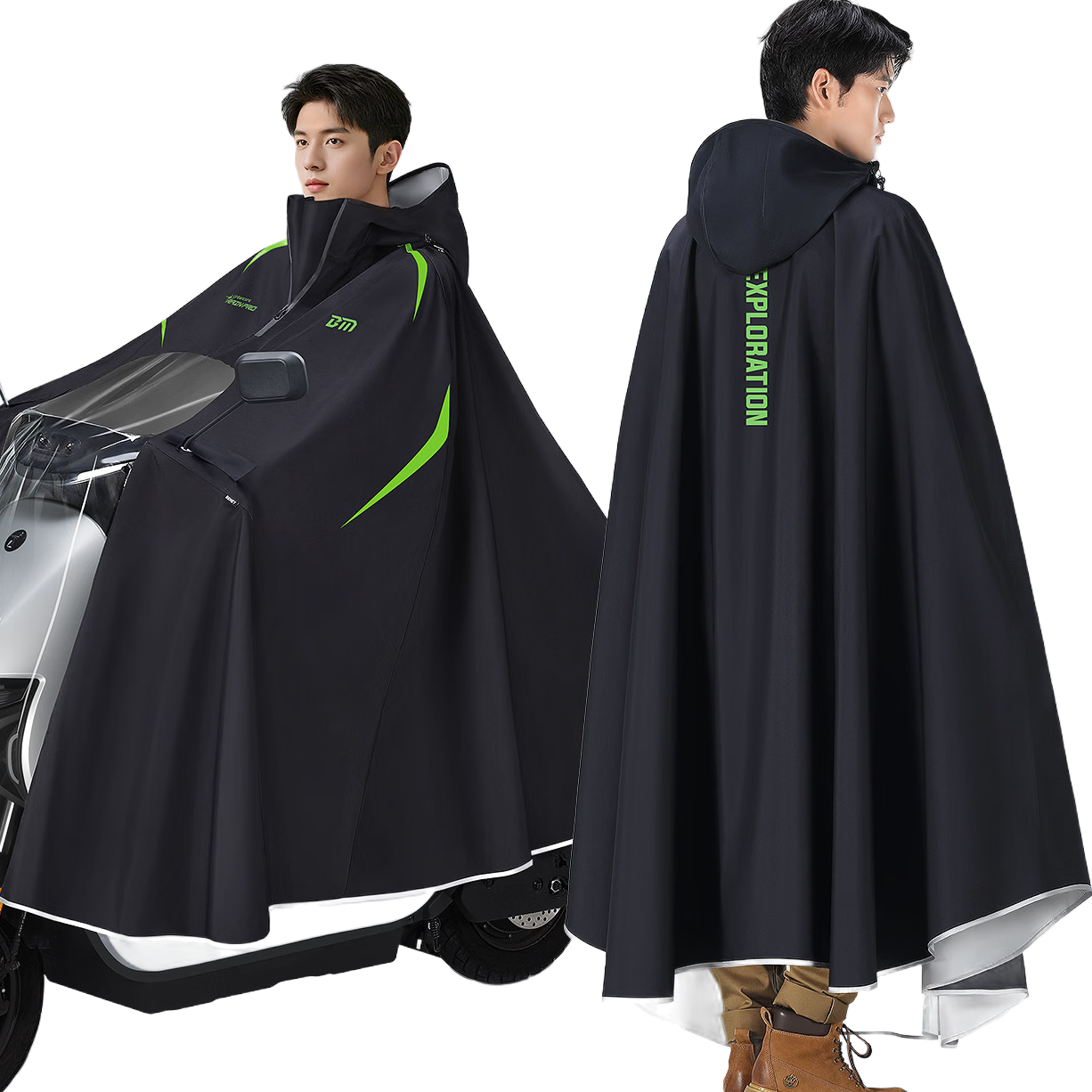 Beimei Electric Vehicle Long Full-Body Heavy-Duty Waterproof Raincoat Unisex Adult Cycling Rain Poncho