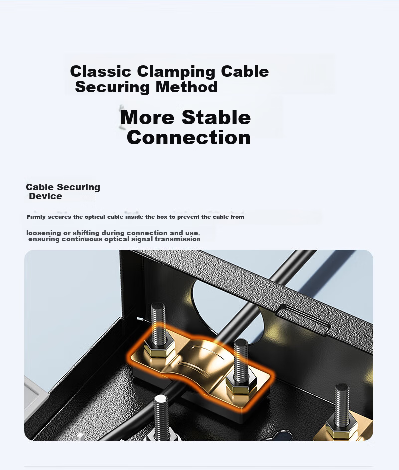 Sanze Fiber Optic Terminal Box 4-Port 4-Core SC Single-Mode Rack-Mount Fiber Distribution Frame Fully Loaded Pigtail Flange Wall-Mounted Desktop Telecom Grade Fiber Splice Box ZDH-SC4S 4