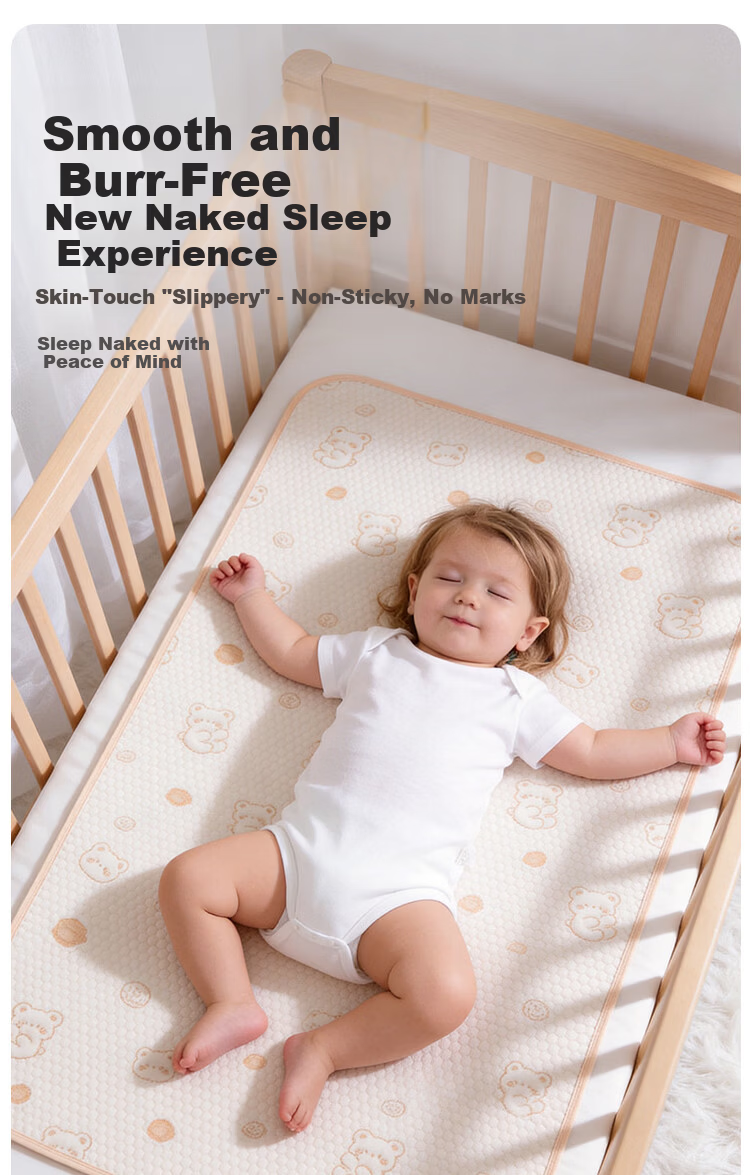 Magmorn Baby Urine Pad Summer Ice Cooling Breathable Antibacterial Mattress Baby Ice Bean Cooling Mat 100*150cm 4
