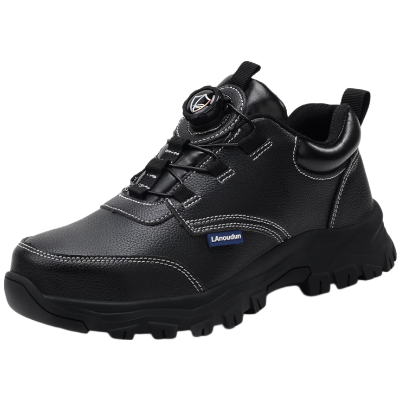 BlueOwl Shield Men's Summer Safety Work Shoes Steel Toe Anti-Smash Puncture-Resistant Waterproof Comfortable Construction Shoes D332 Size 42