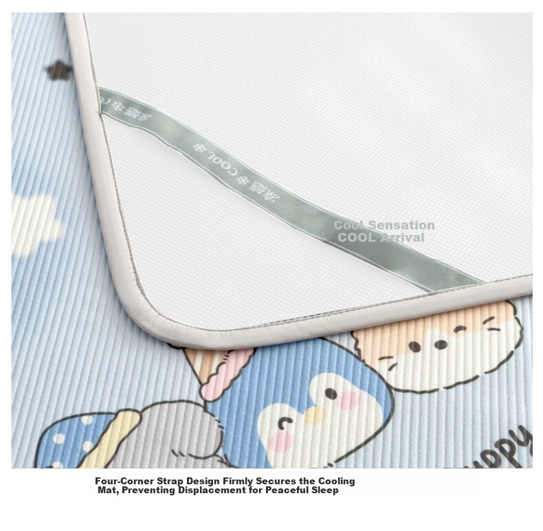 WITCEMEY Ice Silk Cooling Mat 1.5m x 2m Summer Washable Machine Washable A-Class Baby Bed Sheet Soft Cooling Mat Three-Piece Set 17