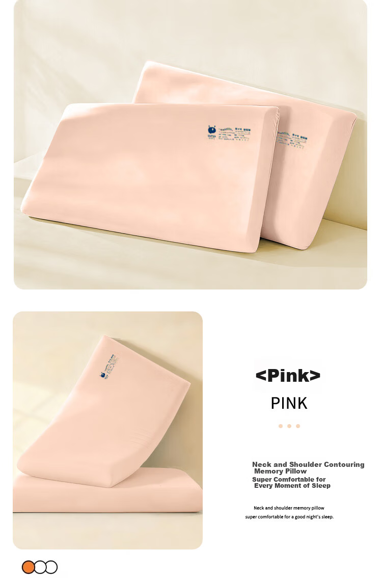 Zhang Yu Children's Pillow Slow Rebound Deep Sleep Neck Support Memory Pillow Four Seasons Universal 40*70*8cm Pink 12