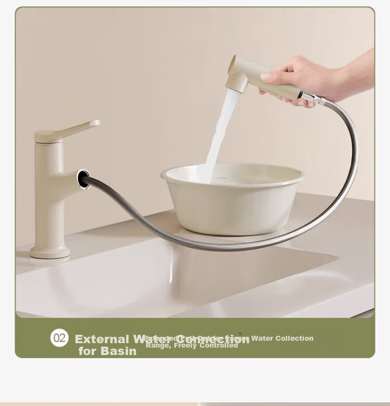IVORPO German Basin Faucet Pull-Out Hot and Cold Bathroom Sink Tap 8