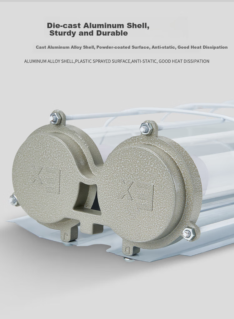 Biuyum Explosion-Proof LED Tube Light, Daylight, Factory Workshop Lighting, White Light, 1.2m Single Tube, 40W 6