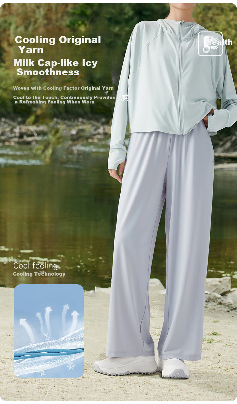 TECTOP Casual Pants Lightweight Outdoor Loose Breathable Solid Color Long Pants 2422138ZZ Women's Pink XL 7