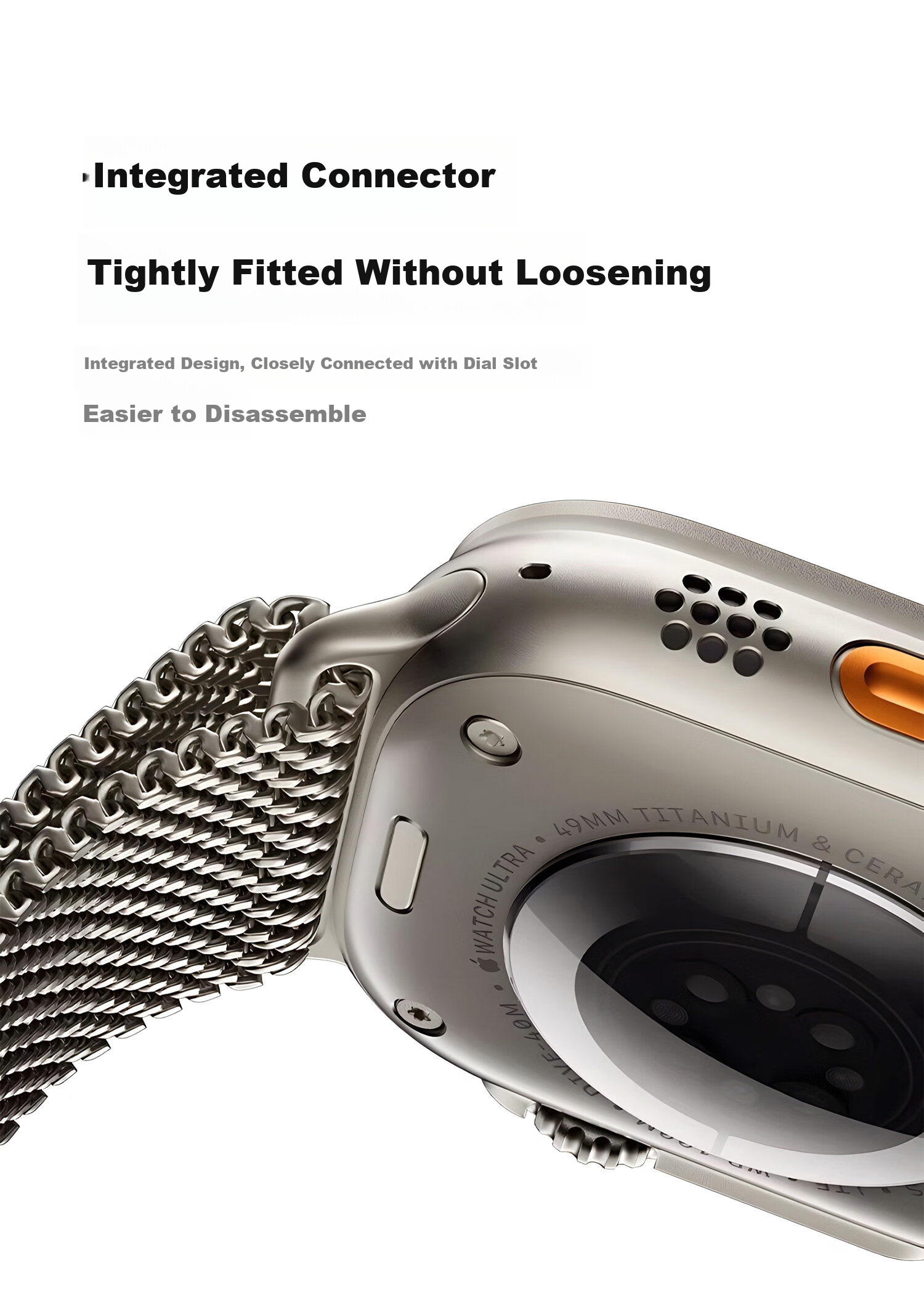 Biaodaige Compatible with Apple S12 Watch Band, S11 High-End Style IWatch S10/9/8/7 Milanese Loop, Apple Watch Ultra 2/3/1SE Stone Plate 9