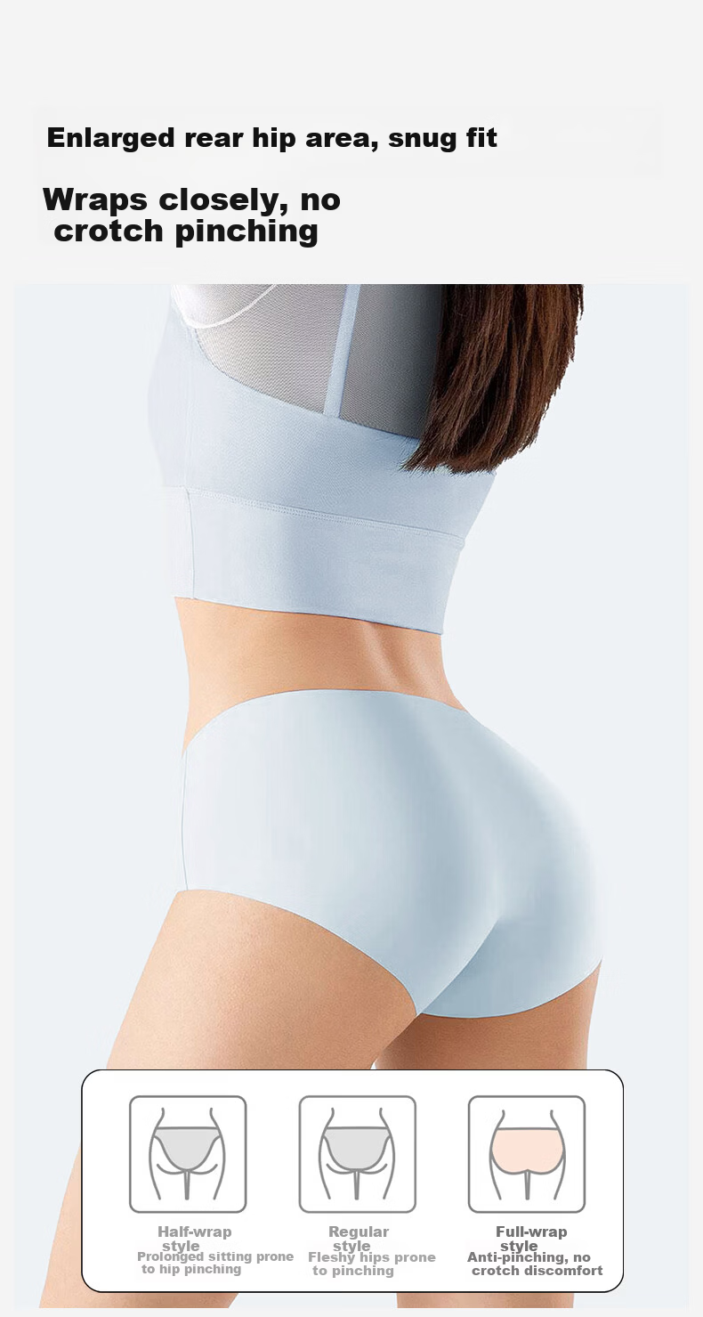 Miiow Women's Disposable Seamless Invisible Antibacterial Cotton Crotch Travel Wash-Free Underwear 5-Pack M 11