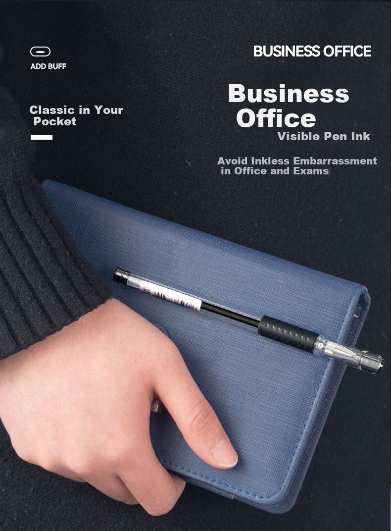 AIHAO 0.5mm Gel Ink Pen Bullet Tip Business Office Water-Based Pen Meeting Student Exam Black Pen 832 4