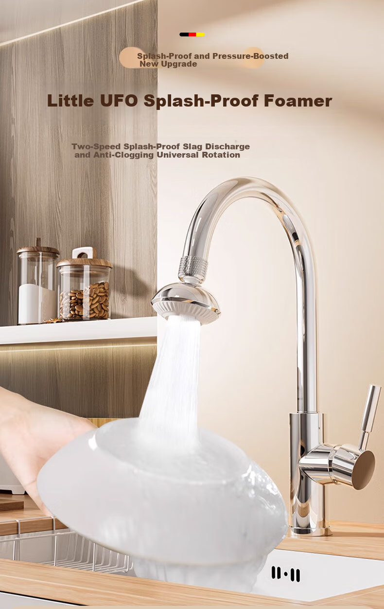 HOMK German Kitchen Faucet Splash-Proof Multi-Functional Aerator Filter Booster 3