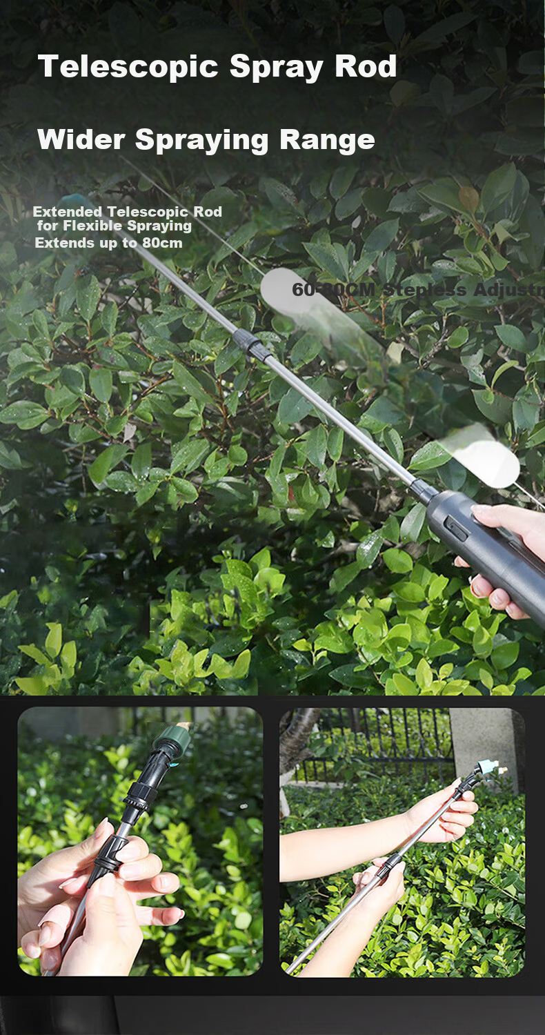 Quiet Bear Electric Backpack Sprayer High-Pressure Agricultural Sprayer Small Household Pesticide Disinfection Watering Garden Tool 9
