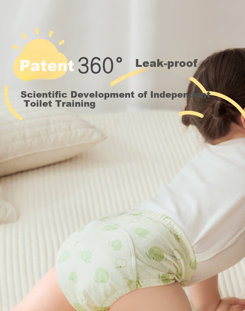 October Crystals Toilet Training Pants Unisex Baby Breathable Diaper Pants Washable Potty Training Underwear Toddler Pull-Ups 1