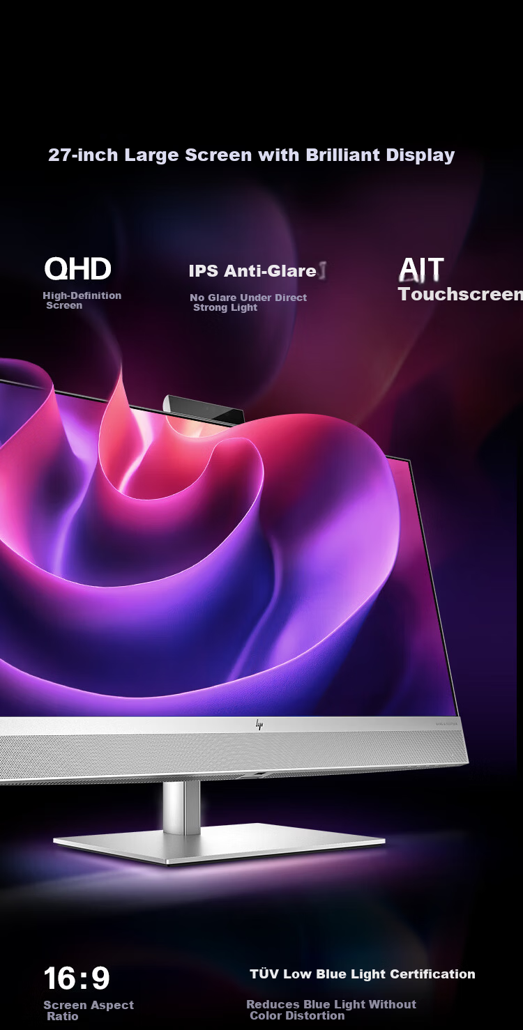 HP EliteOne 870 G9 All-in-One Desktop Computer 27" 2K Touchscreen B&O Speakers (i9-14900 32GB 2TB) Business Edition 4