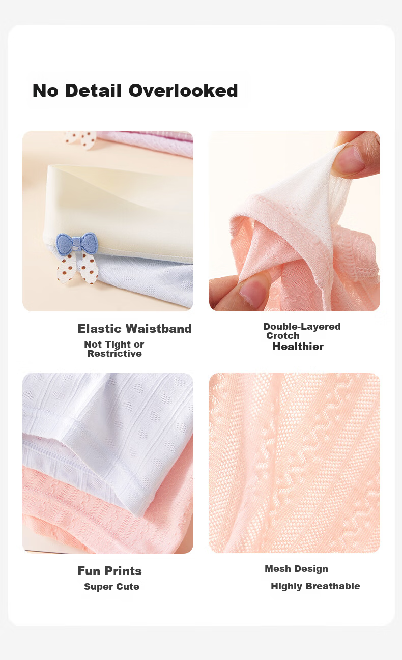 Cotton Modal Children's Underwear Girls Ice Silk Summer Puberty Boxer Shorts for 9-15 Year Old Middle and High School Students 3