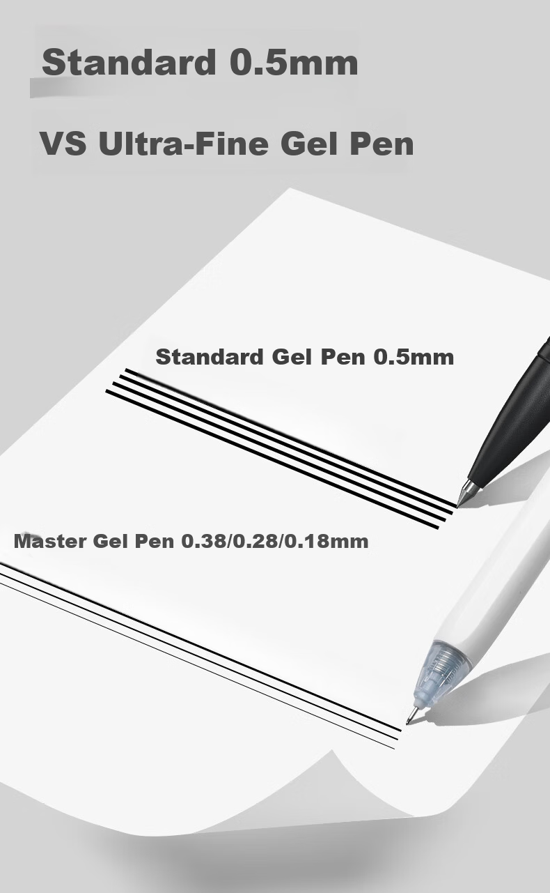 GRASP Dry Tip Fine Click Gel Pen 0.18mm Student Exam Note-taking Signature Drawing Office Supplies 3