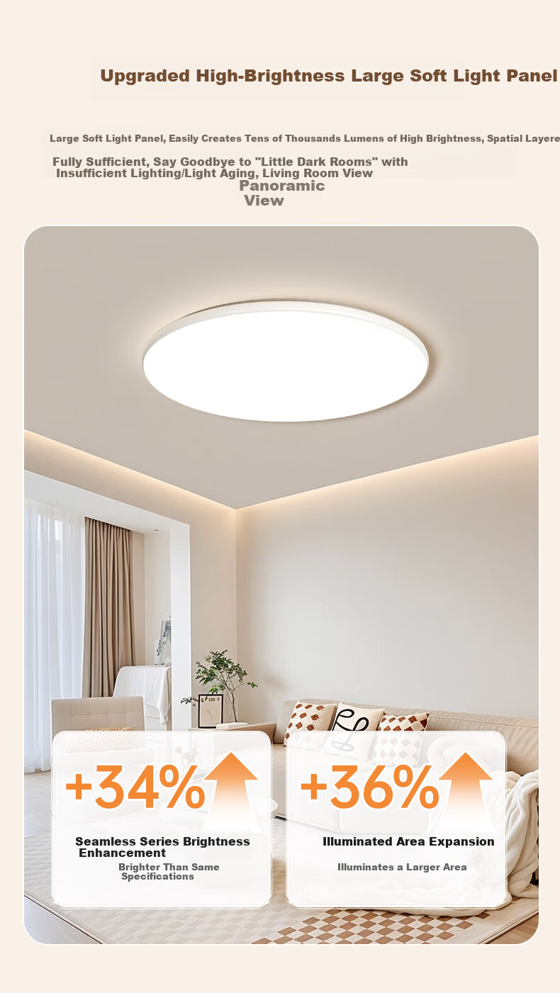 AOC Ceiling Light Eye Protection Ultra-thin Modern Minimalist 90cm Living Room Main Light Dining Room Whole House Lighting 5