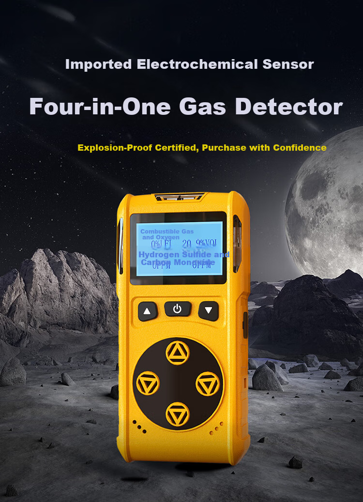 EDKORS 4-in-1 Gas Detector Combustible Oxygen Carbon Monoxide Hydrogen Sulfide Toxic Hazardous Alarm for Confined Spaces 1