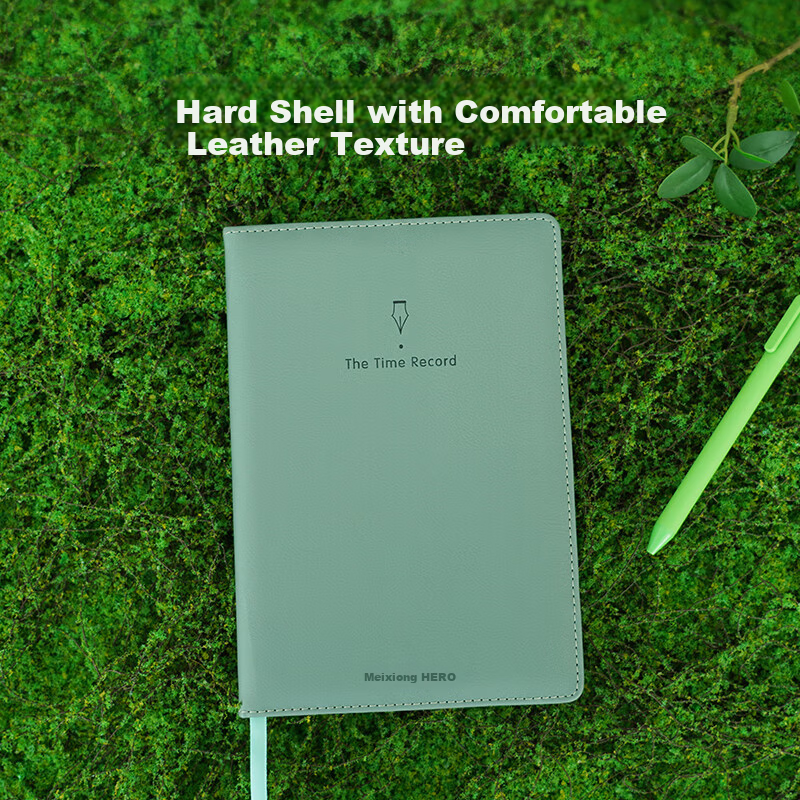 HERO New A5 Business Notebook Thickened Hard Cover Soft Leather Simple High-End Gift Meeting Portable Office Stationery Lined Detachable Diary Journal Binder