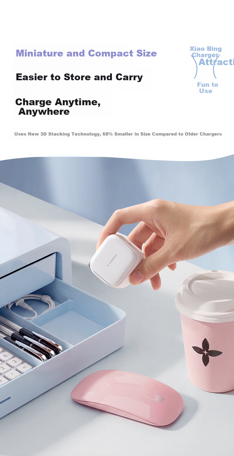 Torras Apple Charger [2026 New Model | Low Temperature Protection] iPhone 17 Pro Max 45W GaN Fast Charger Set Xiao Bing Charge Lite Compatible with Original 16 14