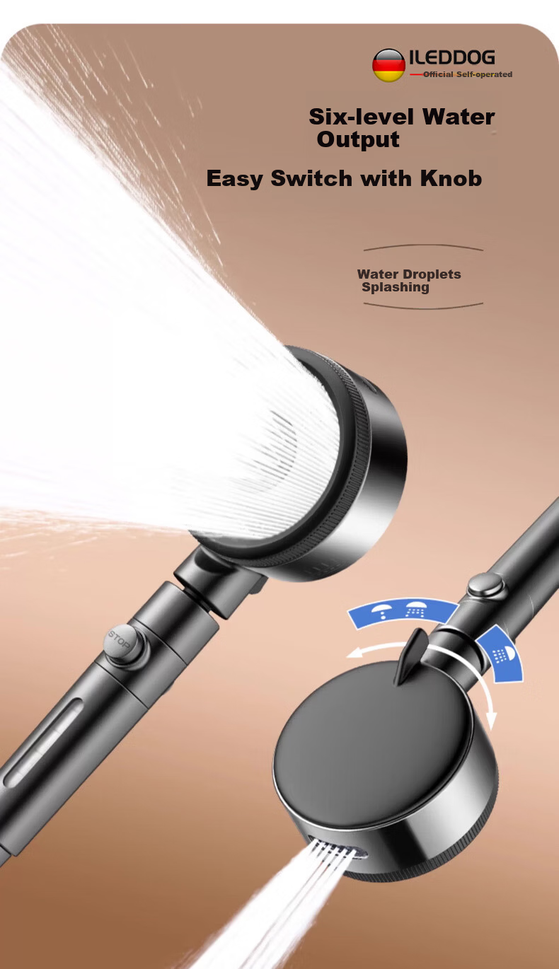ILeddog [Germany] Pressurized Shower Head Handheld Filtered Shower Set for Home Bathroom NAL-016 11
