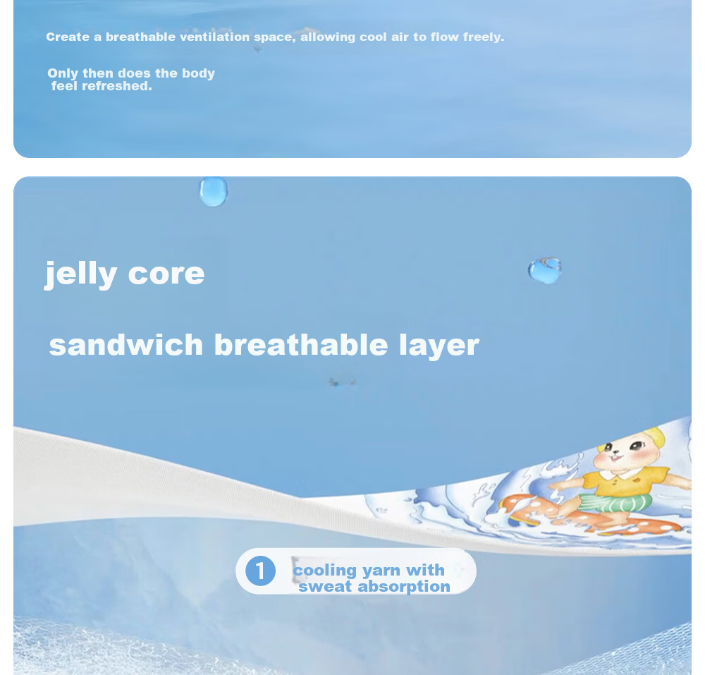Betis Baby Cooling Mat Soft Breathable Ice Thin Pad Toddler Kindergarten Nap Mat Summer Party 120*65cm 17