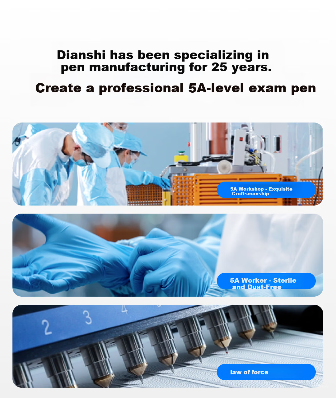 Dianshi 5A Retractable 0.5mm Black Carbon Neutral Pen Bullet Tip Double Ball Quick-Dry Smooth Student Exam Pen Transparent Barrel 12-Pack Back to School 21