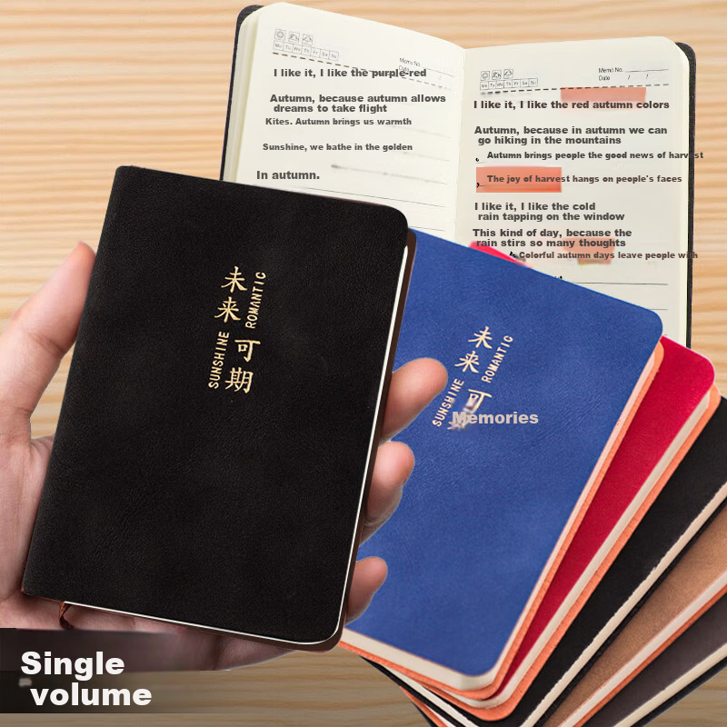 Xutong A7 Small Portable Soft Leather Notebook Pocket Simple Handy Word Notebook Small Memo Pad Stationery Diary