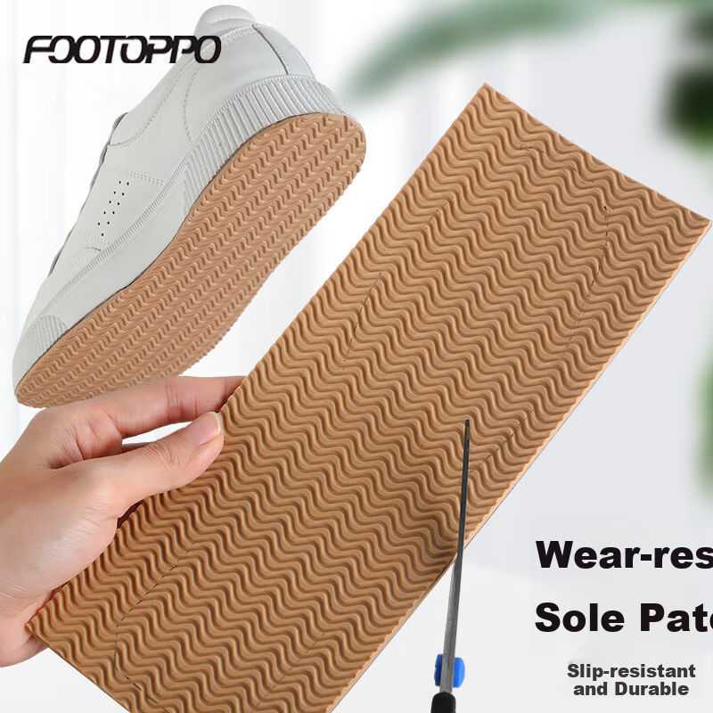 FOOTOPPO Rubber Sole Anti-Slip Patch Shoe Anti-Wear Protector High Heel Sole Sticker Sports Shoe Durable Insole Patch for Men