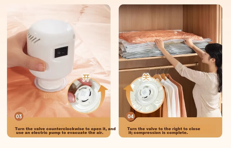 Onto Vacuum Compression Storage Bag for Quilts Clothes Down Jackets Sealed No-Pump Organizer Bag 18