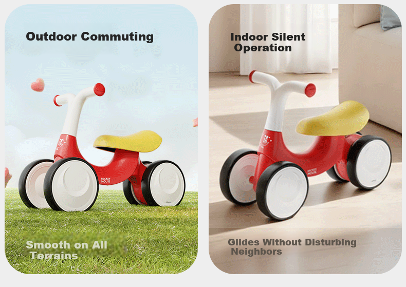 Disney Toddler Balance Bike 1-3 Years Anti-Tip Baby Walker Ride-On Toy Birthday Gift 9
