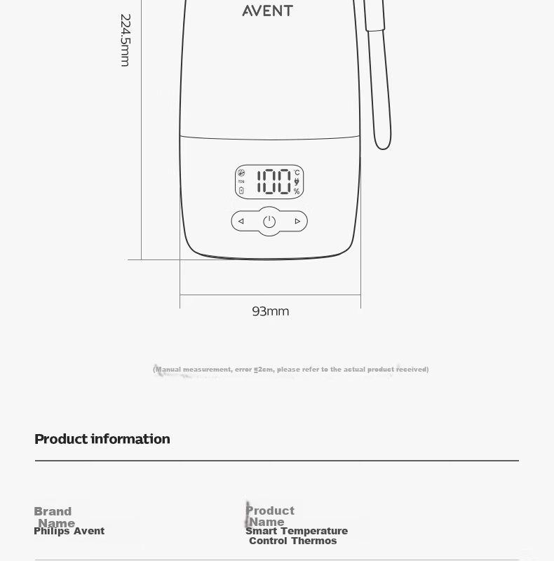 AVENT Philips Wireless Portable Outdoor Thermostatic Milk Warmer Baby Bottle Heater Infant Water Boiling Insulated Cup 28