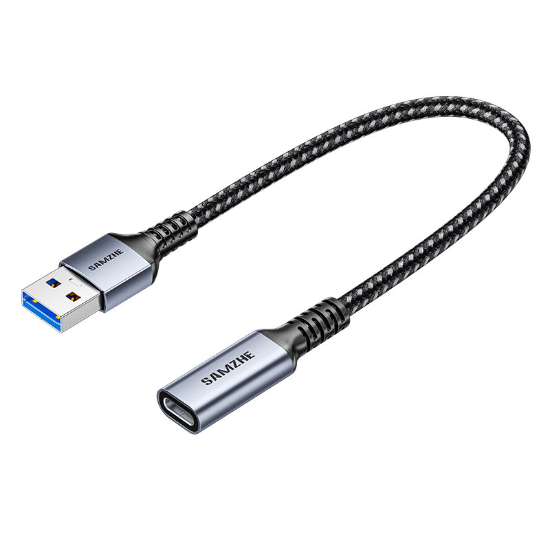 Sanze USB 3.2 to Type-C Adapter A Male to C Female High-Speed 10Gbps Extension Cable for Mobile Phone Laptop iPad Car Fast Charging Data Converter