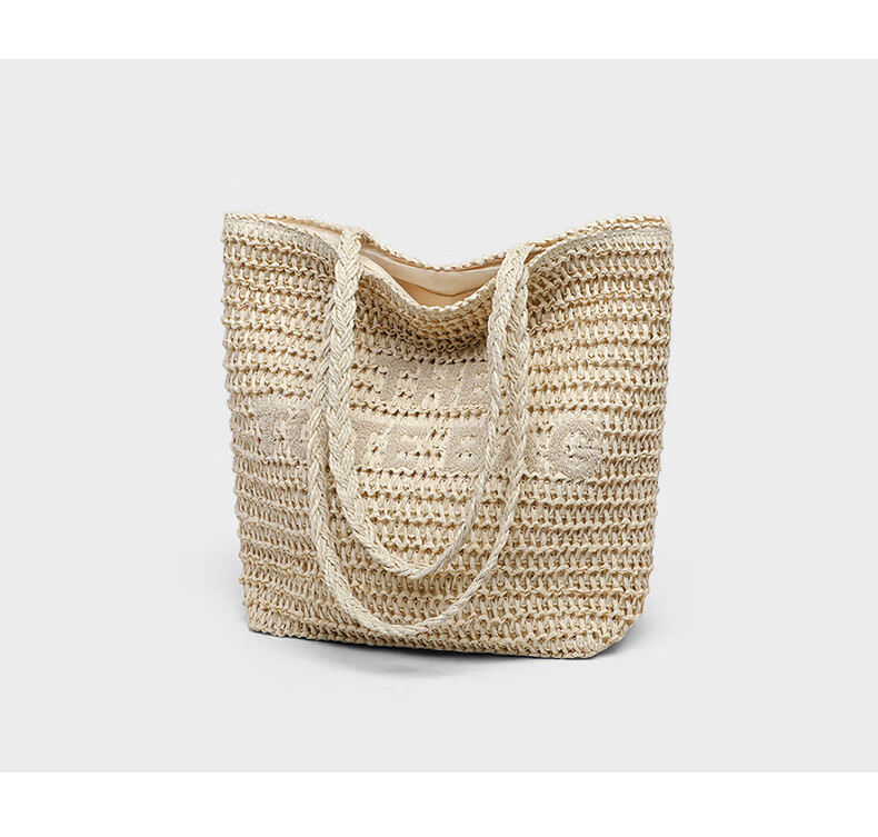 Love Sea Woven Bag Women's Straw Beach Large Capacity Tote Fashion Birthday Gift Premium Feel for Girlfriend Wife 23