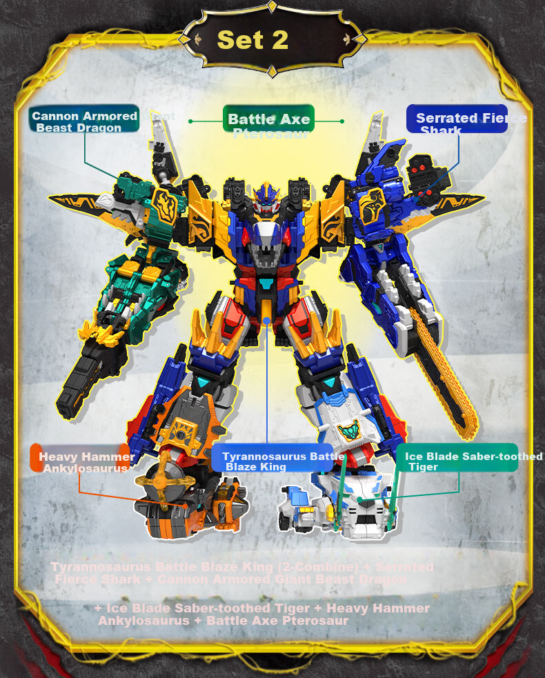 Mini Force X Ice Blade Sabertooth Tiger Season 8 Strongest Dinosaur 3-Form Combination Left Foot Armor Transforming Robot Toy 11