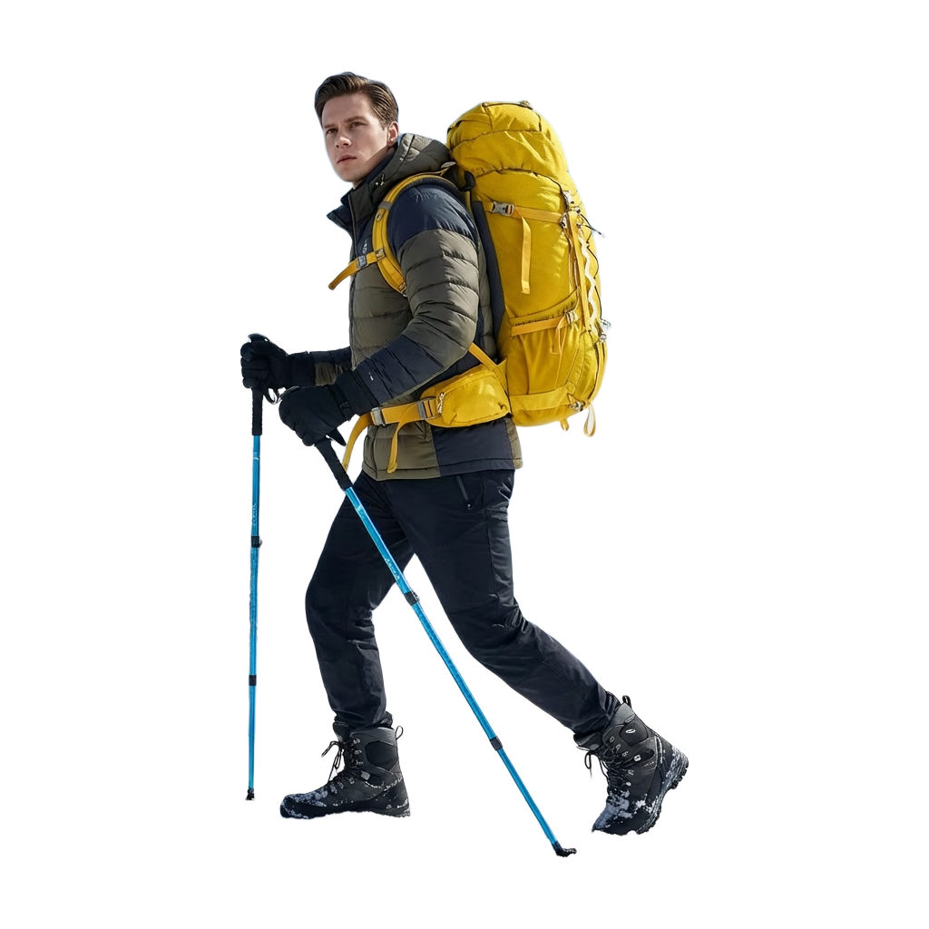 AiWang Women's Oxford Cloth Hiking Backpack Men's Outdoor Suspension Load Heavy Duty Large Capacity Travel 45+5L Yellow