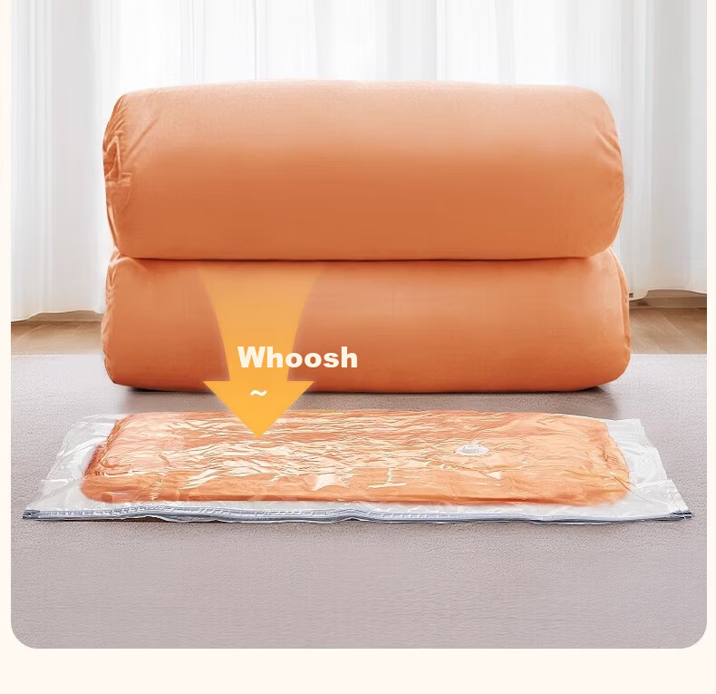 Onto Vacuum Compression Storage Bag for Quilts Clothes Down Jackets Sealed No-Pump Organizer Bag 9