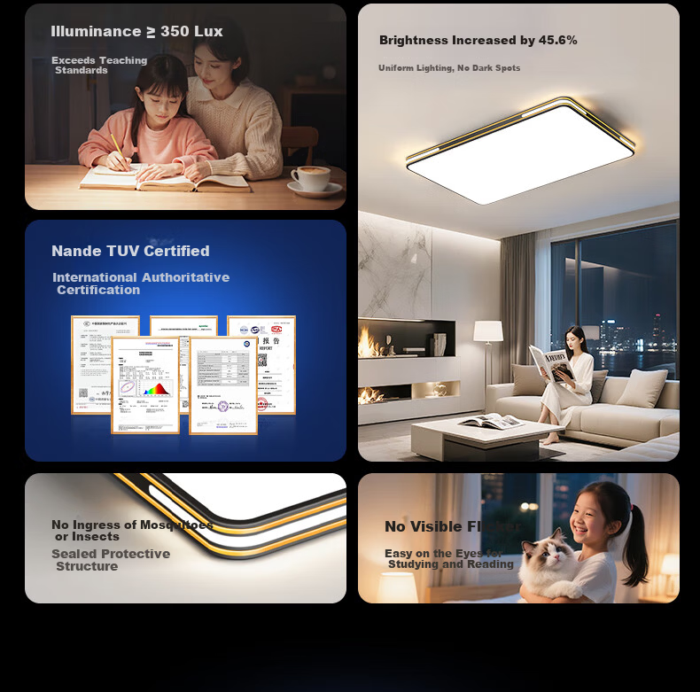 AUX Original Pure Eye Protection AI Voice Smart Control Living Room Ceiling Main Light Modern Minimalist Nordic 3