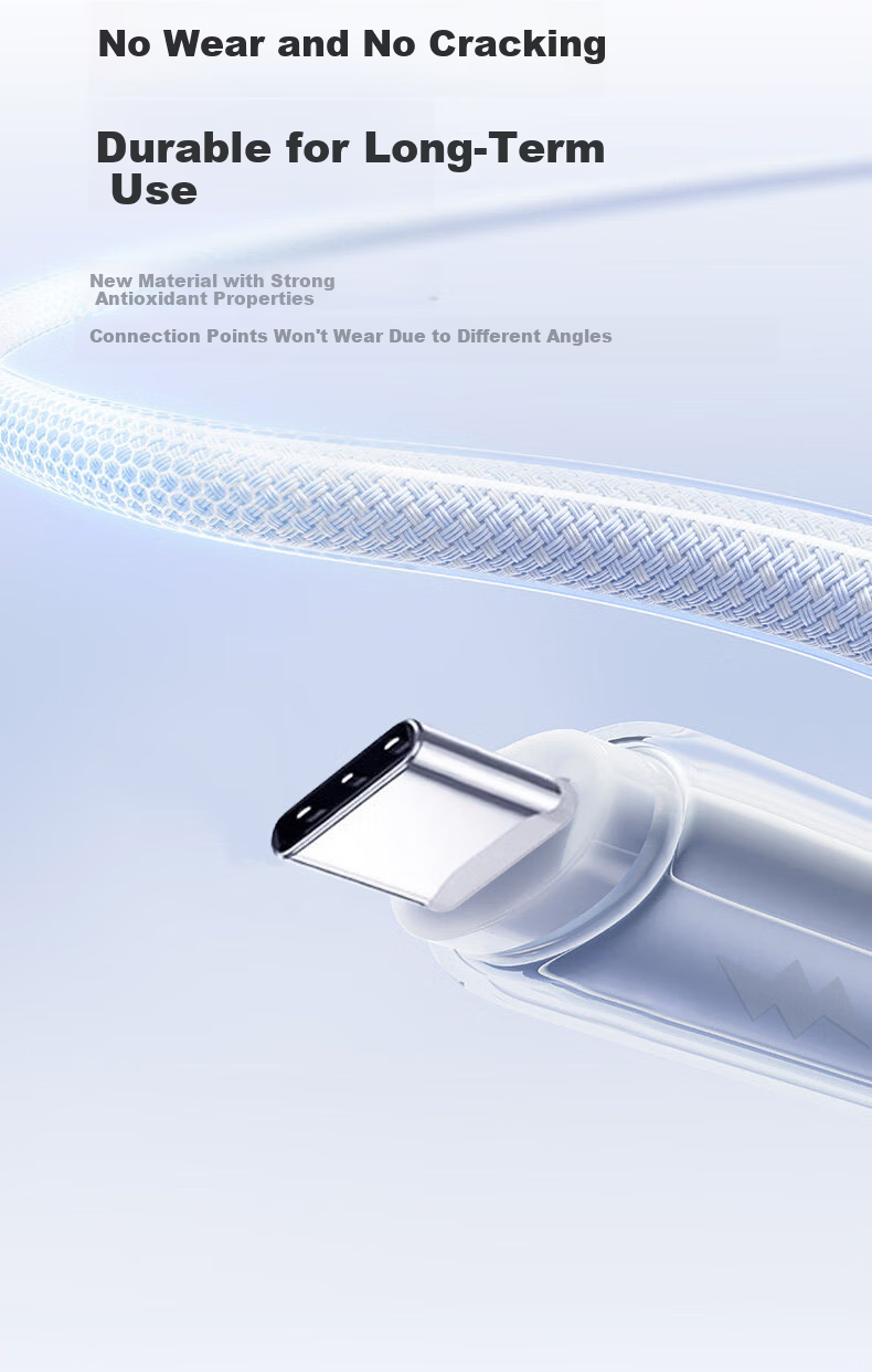 Aomake Type-C Fast Charging Data Cable for Apple 16/15, Car 6A Current CTOC Braided Fast Charge Compatible with Apple 17/iPad/Xiaomi Huawei Smartphones and Laptops 11