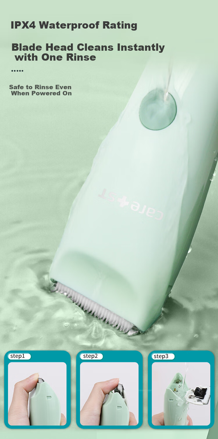 Care1st Baby Hair Clipper for Home Use 0-3 Years, Gentle on Scalp, Quiet Hair Trimmer, Newborn Hair Shaving Electric Clippers 8