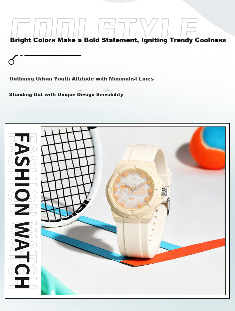 FILA Trendy Fashion Student Watch for High School and Middle School Boys and Girls Children's Sports Quartz Watch 6855-004 3