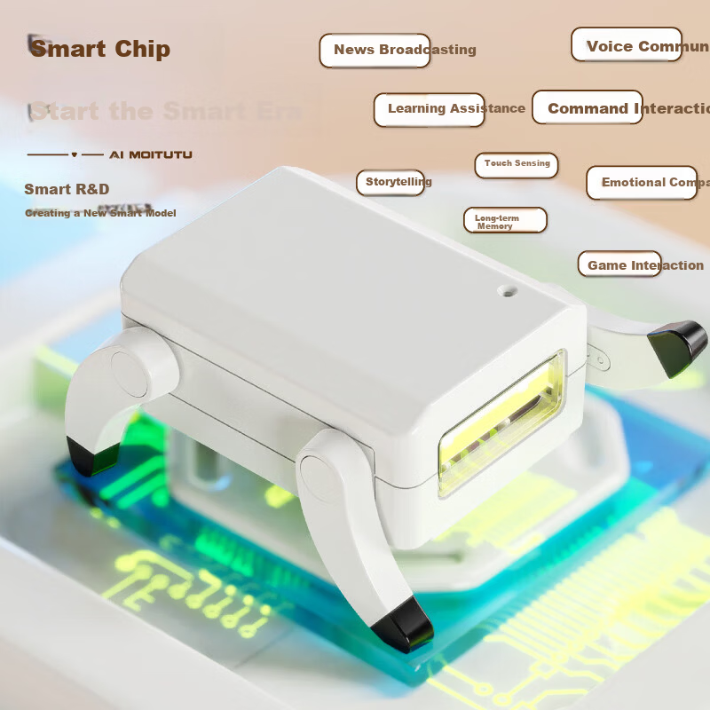 MOITUTU Intelligent Robot Dog Electronic Pet Desktop Companion AI Robot Toy Birthday Holiday Gift