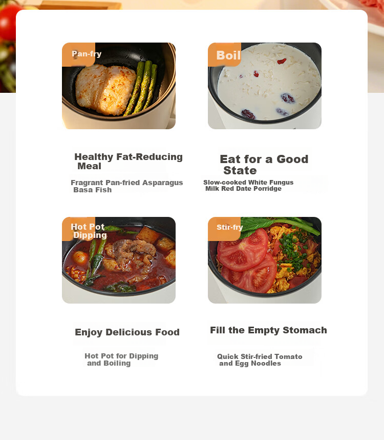 ACA Price Protection 618 Electric Cooking Pot Dormitory Small Electric Pot Electric Steamer Student Dormitory All-in-One Instant Noodle Mini Hot Pot Multifunctional Electric Heating Pot Z100 4
